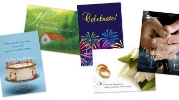 A selection of card images for birthdays, weddings, remembrance and other occasions.