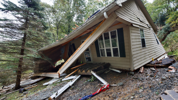 Home destroyed by hurricane