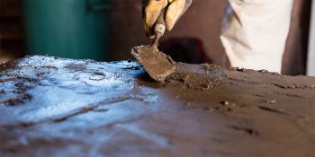 Trowel and concrete