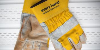 Gloves that say "every hand makes a difference."