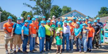 House and volunteer photos, Habitat for Humanity Carter Work Project 2018