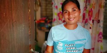 Habitat homeowner Maricel in Calauan, Philippines