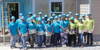 At Home employees volunteer with Habitat.