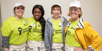 Four women in Habitat branded gear.