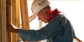 President Jimmy Carter on buildsite