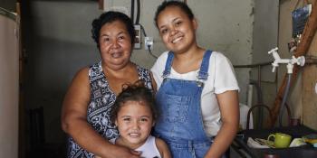 Woman with daughter and granddaughter