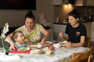 Ukrainian family in their new home