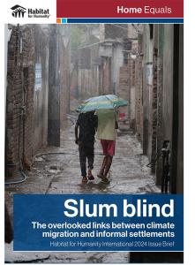 Cover of Slum Blind - Home Equals issue brief for 2024