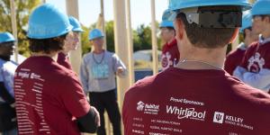Whirlpool volunteers on Habitat build site