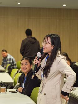 Participant speaking at 2023 Youth Assembly in Suwon, South Korea