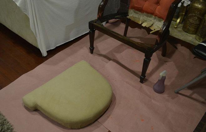 My Thrift Store Find- Painted Chair Upholstery Before/After – Dirty Diaper  Laundry