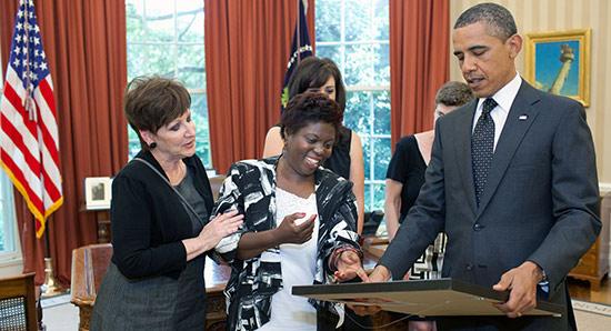 Curtis with President Obama