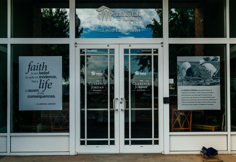 Clarence Jordan building front entrance.