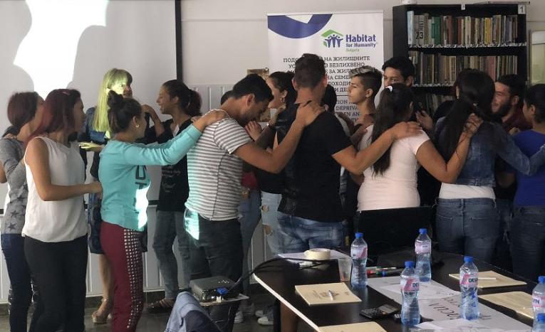 group of young people in the classroom in Bulgaria