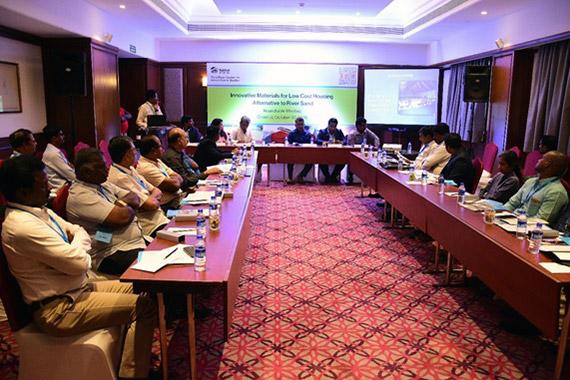 Participants at a Chennai roundtable co-organized by Terwilliger Center for Innovation in Shelter.