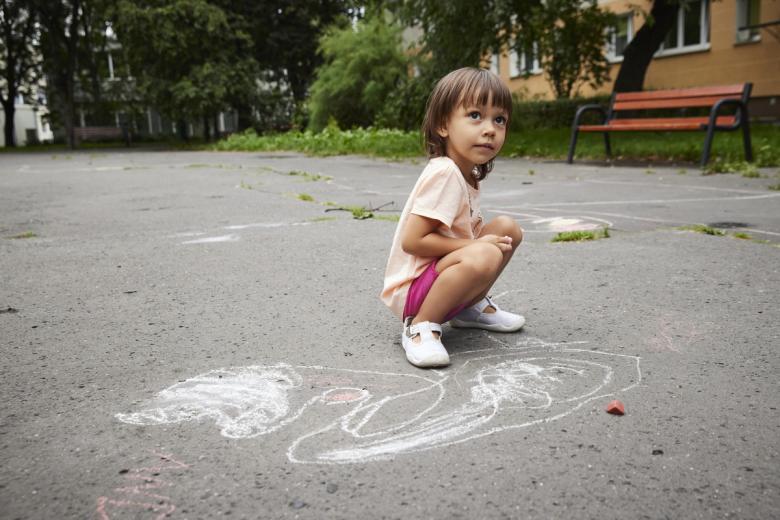 Ukrainian girl in Warsaw