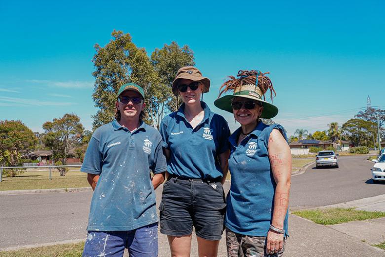 Elizabeth (R) with other supervisors of Habitat Women program in Australia