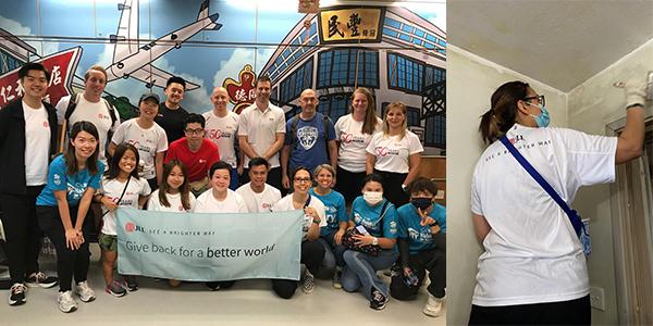 Tammy Hoy (front row 4th from right) with other JLL volunteers at Hong Kong's Project Homeworks